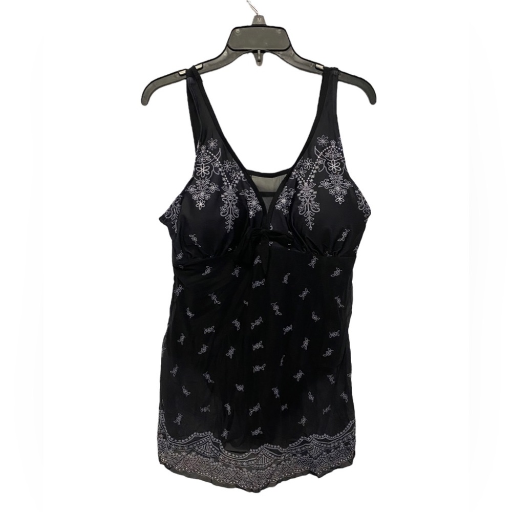 One Piece Swimsuit Tank Dress Floral